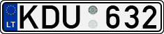 License plate of Lithuania, Cars
