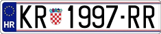 License plate of Croatia, Regular plates