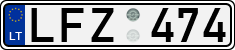 License plate of Lithuania, Cars