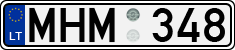License plate of Lithuania, Cars