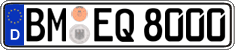German license plate, Regular plates