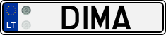 License plate of Lithuania, Vanity Plates