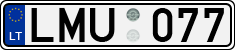 License plate of Lithuania, Cars
