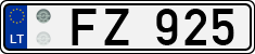 License plate of Lithuania, Trailers
