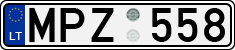 License plate of Lithuania, Cars