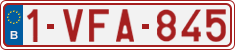 License plate of Belgium, Regular plates (2010)