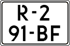 License plate of the Netherlands, Cars