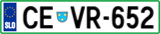 License plate of Slovenia, Cars