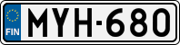 License plate of Finland, Cars
