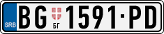 License plate of Serbia, Cars