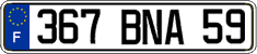 French license plate, FNI