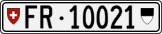 License plate of Switzerland, Cars
