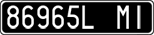License plate of Italy, Cars (1927 year series)