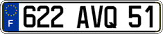French license plate, FNI