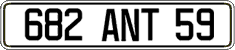 French license plate, FNI