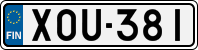 License plate of Finland, Cars