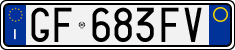 License plate of Italy, Cars (1994 year series)