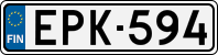 License plate of Finland, Cars