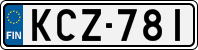 License plate of Finland, Cars