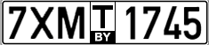 License plate Belarus, Transit plates (2004)