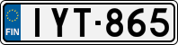 License plate of Finland, Cars