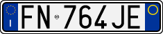 License plate of Italy, Cars (1994 year series)