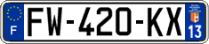 French license plate, SIV (ordinary)