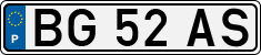 License plate of Portugal, Regular plates