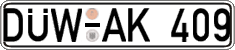 German license plate, Regular plates