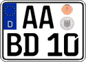 German license plate, Regular plates
