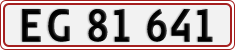 License plate of Denmark, Regular plates