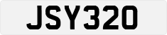 License plate of Jersey, JSY123
