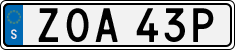 License plate of Sweden, Regular plates