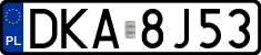 License plates of Poland, Regular car plates