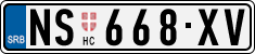 License plate of Serbia, Cars