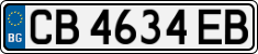 License plate of Bulgaria, Cars