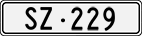 License plate of Switzerland, Cars