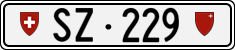 License plate of Switzerland, Cars