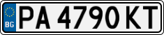 License plate of Bulgaria, Cars