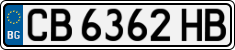 License plate of Bulgaria, Cars