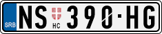 License plate of Serbia, Cars