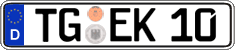 German license plate, Regular plates