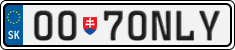 License plate of Slovakia, Vanity Plates