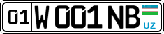 License plate of Uzbekistan, Private owners