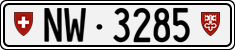 License plate of Switzerland, Cars