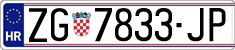 License plate of Croatia, Regular plates