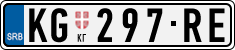 License plate of Serbia, Cars