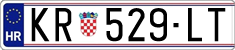 License plate of Croatia, Regular plates