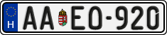 license plates of Hungary, Regular plates (2022)