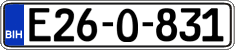 License plate of Bosnia and Herzegovina, Regular plates